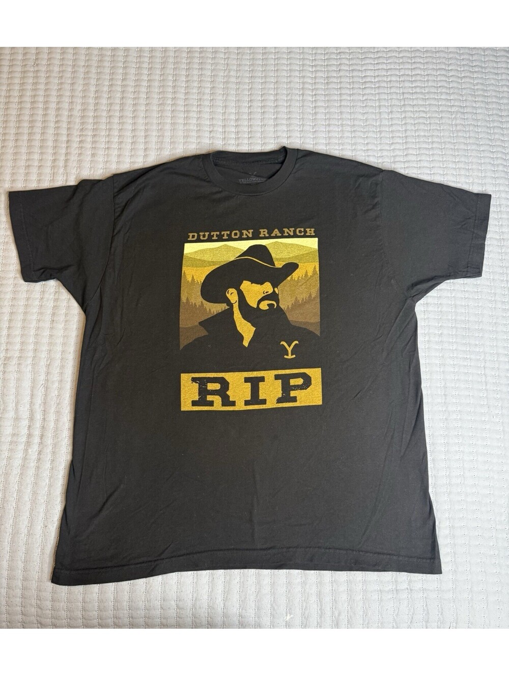 Yellowstone Shirt Rip Dutton Ranch XL Black Graphic Print Western Cowboy